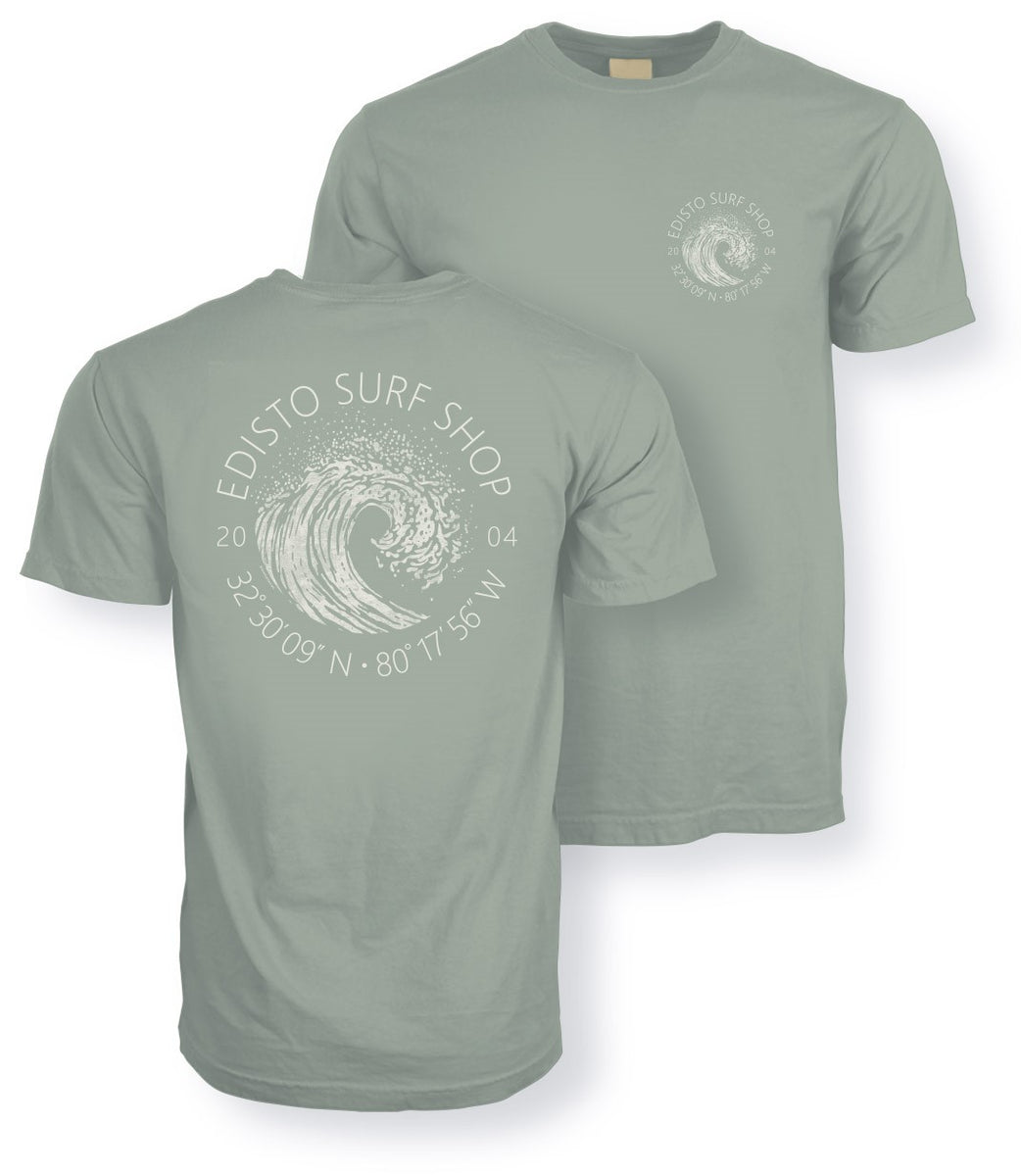 Edisto Surf Shop Curly Wave Tee – The Shops of Edisto Beach