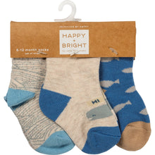 Load image into Gallery viewer, Happy + Bright Under the Sea Newborn Sock Set

